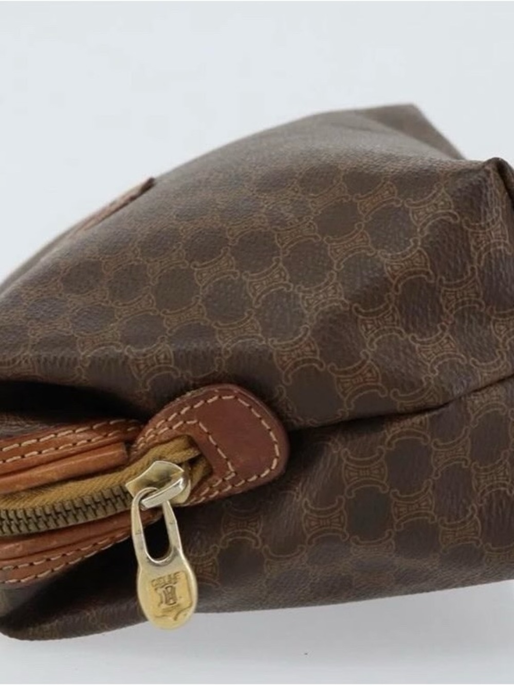 Celine Brown Patterned Cosmetic Pouch - Picture 6 of 7